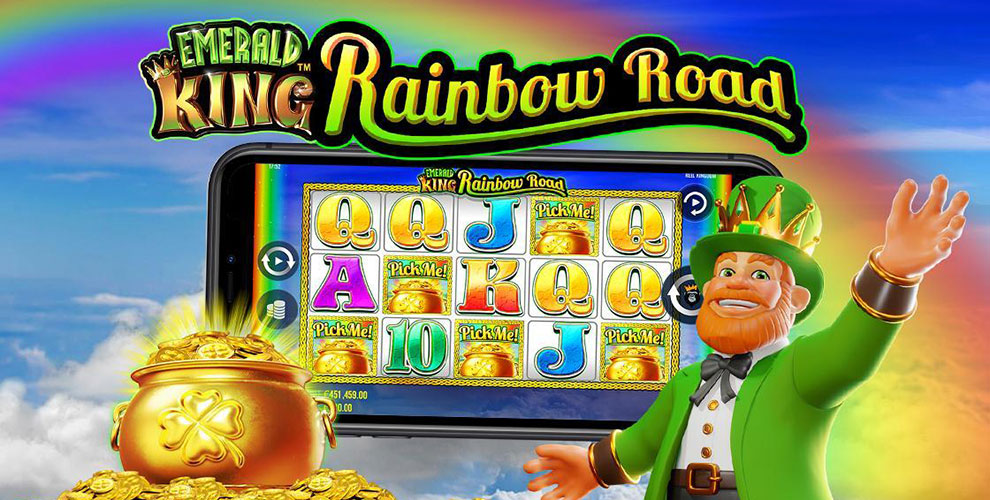 Alla ricerca della pentola d'oro con la slot Emerald King Rainbow Road