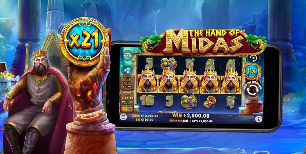Il tocco magico di re Mida nella nuova slot machine The Hand of Midas di Pragmatic Play