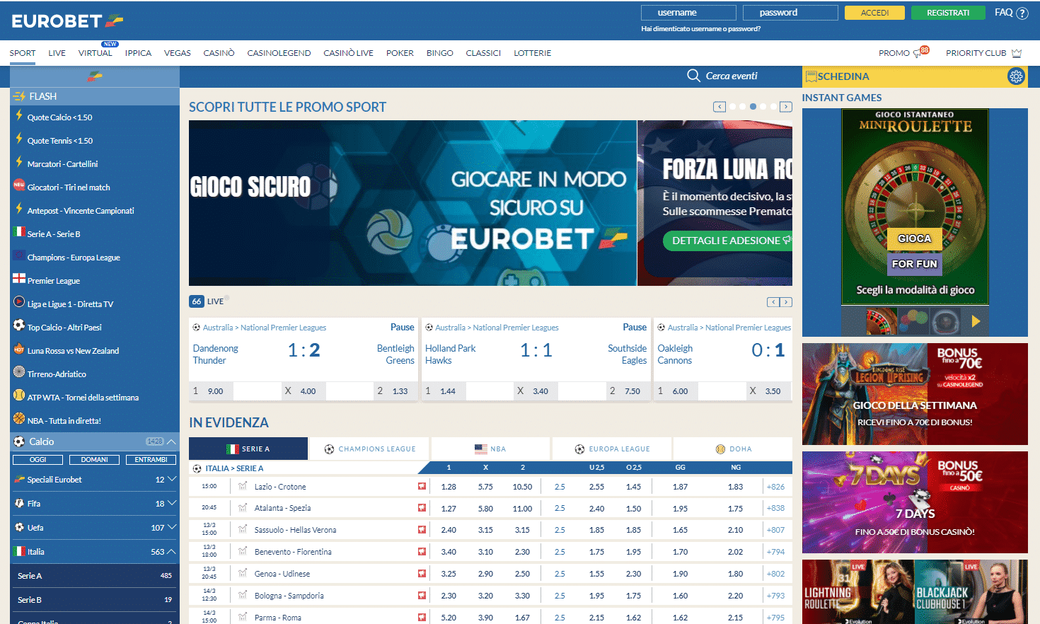 Eurobet Homepage