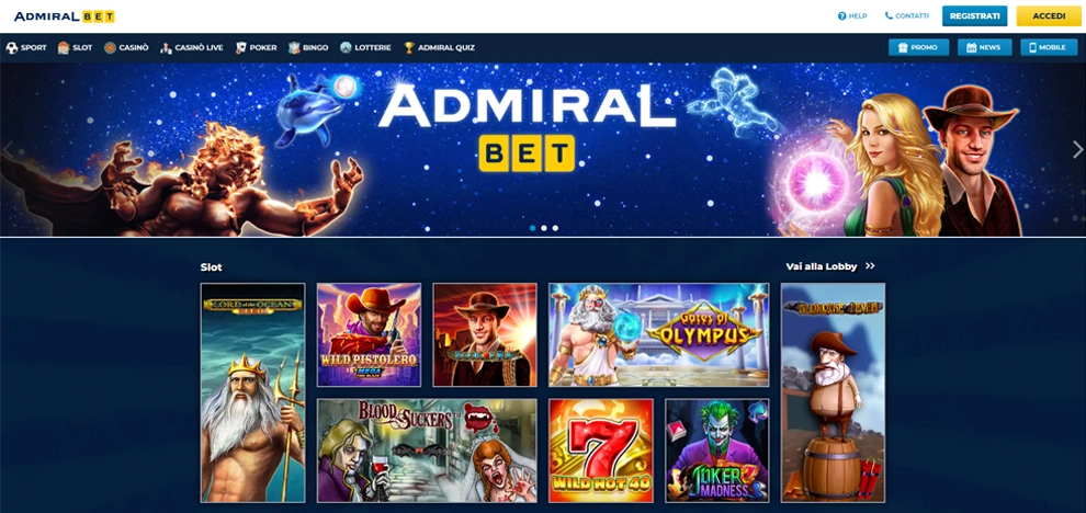 AdmiralBet - Homepage